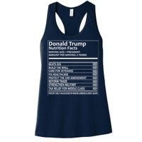 Donald Trump Nutrition Facts Political Humor Women's Racerback Tank