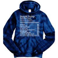 Donald Trump Nutrition Facts Political Humor Tie Dye Hoodie