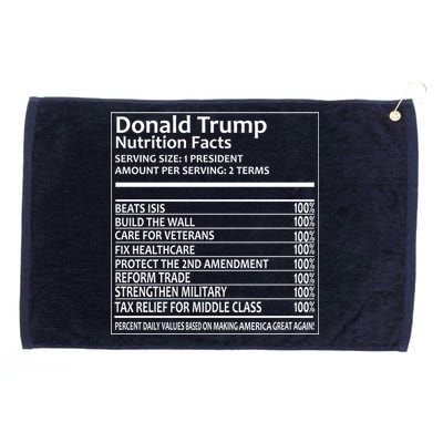 Donald Trump Nutrition Facts Political Humor Grommeted Golf Towel