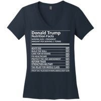 Donald Trump Nutrition Facts Political Humor Women's V-Neck T-Shirt