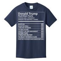 Donald Trump Nutrition Facts Political Humor Kids T-Shirt