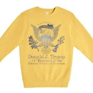 Donald Trump Presidential Seal USA 45th President Logo Premium Crewneck Sweatshirt