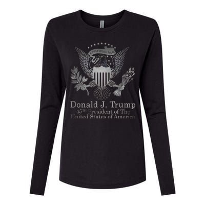 Donald Trump Presidential Seal USA 45th President Logo Womens Cotton Relaxed Long Sleeve T-Shirt