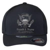 Donald Trump Presidential Seal USA 45th President Logo Flexfit Unipanel Trucker Cap