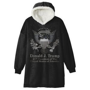 Donald Trump Presidential Seal USA 45th President Logo Hooded Wearable Blanket