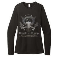 Donald Trump Presidential Seal USA 45th President Logo Womens CVC Long Sleeve Shirt