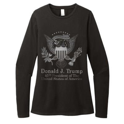 Donald Trump Presidential Seal USA 45th President Logo Womens CVC Long Sleeve Shirt