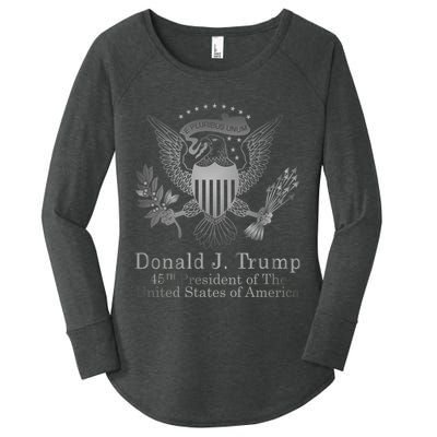 Donald Trump Presidential Seal USA 45th President Logo Women's Perfect Tri Tunic Long Sleeve Shirt
