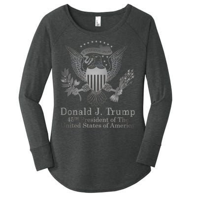 Donald Trump Presidential Seal USA 45th President Logo Women's Perfect Tri Tunic Long Sleeve Shirt