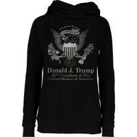 Donald Trump Presidential Seal USA 45th President Logo Womens Funnel Neck Pullover Hood