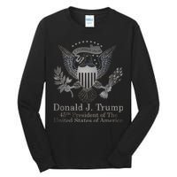 Donald Trump Presidential Seal USA 45th President Logo Tall Long Sleeve T-Shirt