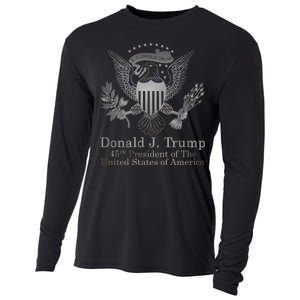 Donald Trump Presidential Seal USA 45th President Logo Cooling Performance Long Sleeve Crew