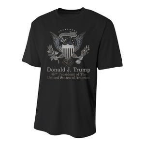 Donald Trump Presidential Seal USA 45th President Logo Youth Performance Sprint T-Shirt