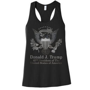 Donald Trump Presidential Seal USA 45th President Logo Women's Racerback Tank