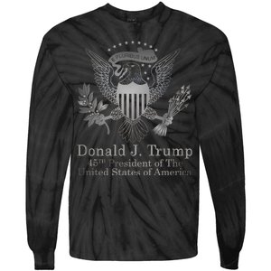 Donald Trump Presidential Seal USA 45th President Logo Tie-Dye Long Sleeve Shirt