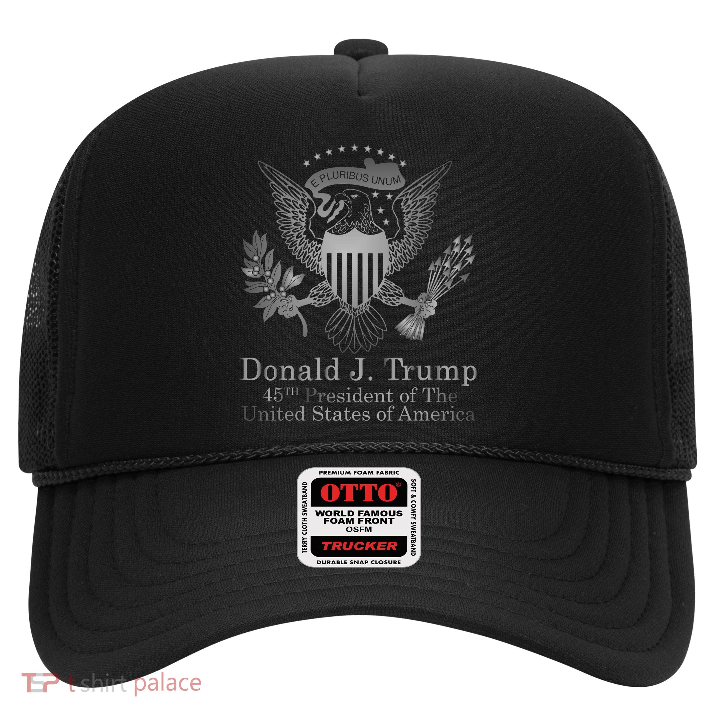 Donald Trump Presidential Seal USA 45th President Logo Trucker Hat