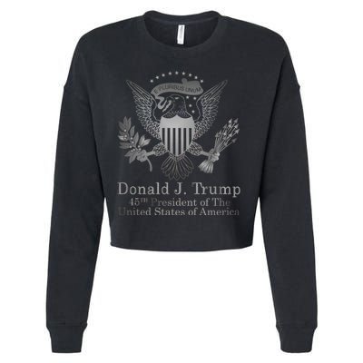 Donald Trump Presidential Seal USA 45th President Logo Cropped Pullover Crew