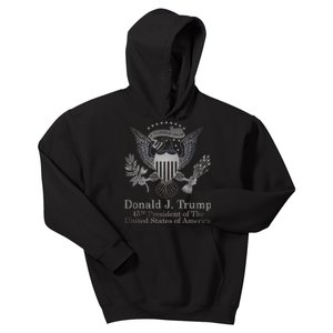 Donald Trump Presidential Seal USA 45th President Logo Kids Hoodie