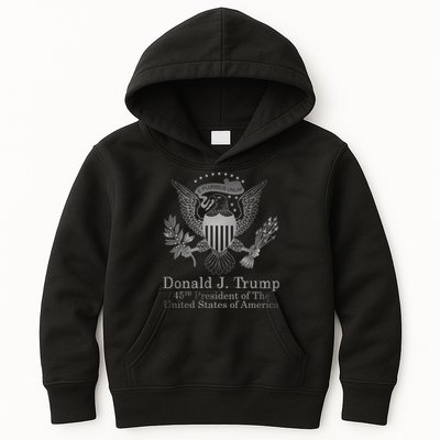 Donald Trump Presidential Seal USA 45th President Logo Kids Hoodie