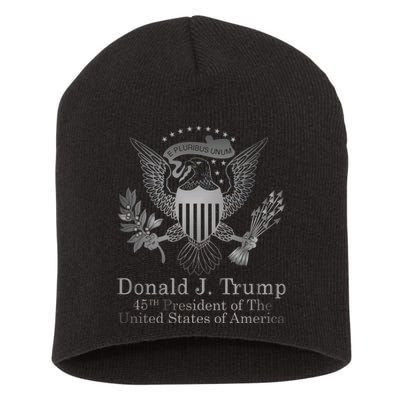 Donald Trump Presidential Seal USA 45th President Logo Short Acrylic Beanie