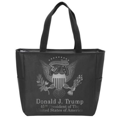 Donald Trump Presidential Seal USA 45th President Logo Zip Tote Bag