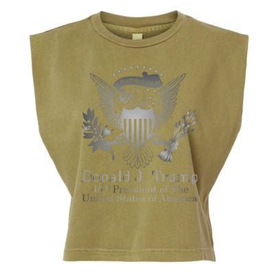 Donald Trump Presidential Seal USA 45th President Logo Garment-Dyed Women's Muscle Tee