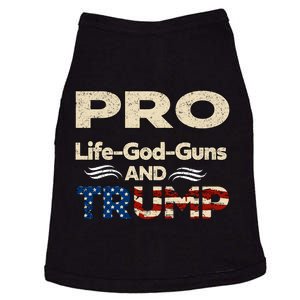 Donald Trump Pro Life God Gun Doggie Tank