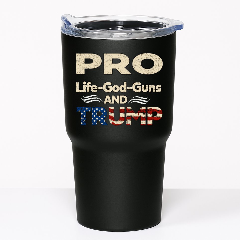 Donald Trump Pro Life God Gun Tumbler