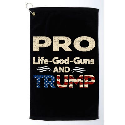 Donald Trump Pro Life God Gun Golf Towel