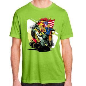 Donald Trump Riding Army Tank Adult ChromaSoft Performance T-Shirt