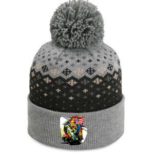 Donald Trump Riding Army Tank The Baniff Cuffed Pom Beanie