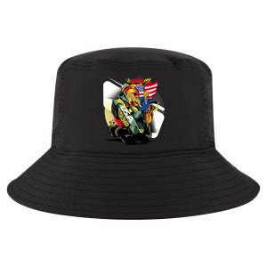 Donald Trump Riding Army Tank Cool Comfort Performance Bucket Hat