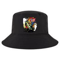 Donald Trump Riding Army Tank Cool Comfort Performance Bucket Hat