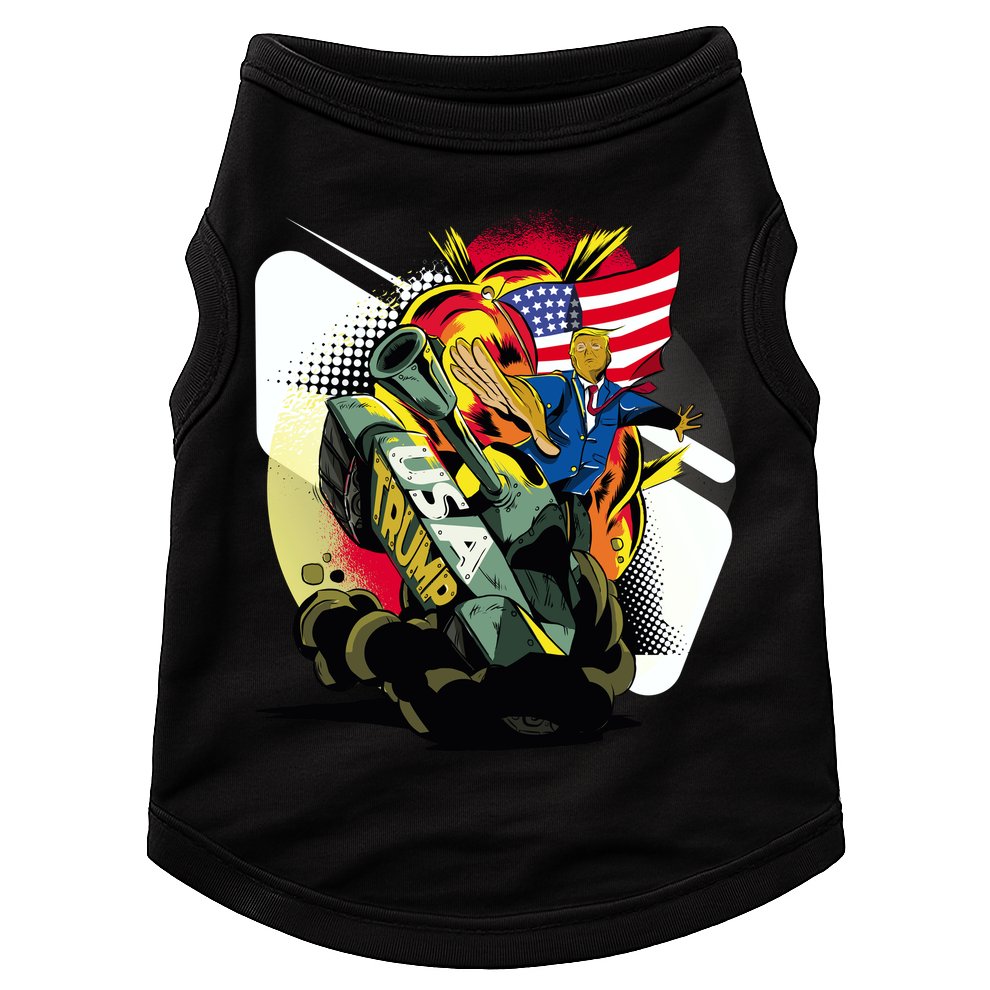 Donald Trump Riding Army Tank Doggie Tank