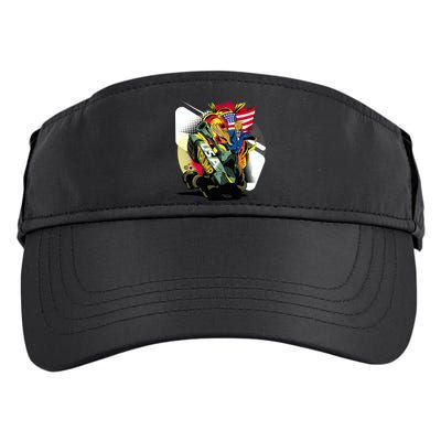 Donald Trump Riding Army Tank Adult Drive Performance Visor