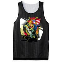 Donald Trump Riding Army Tank Mesh Reversible Basketball Jersey Tank