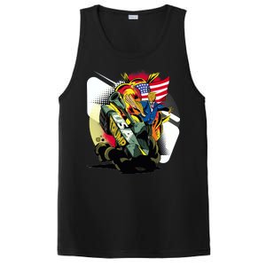 Donald Trump Riding Army Tank PosiCharge Competitor Tank