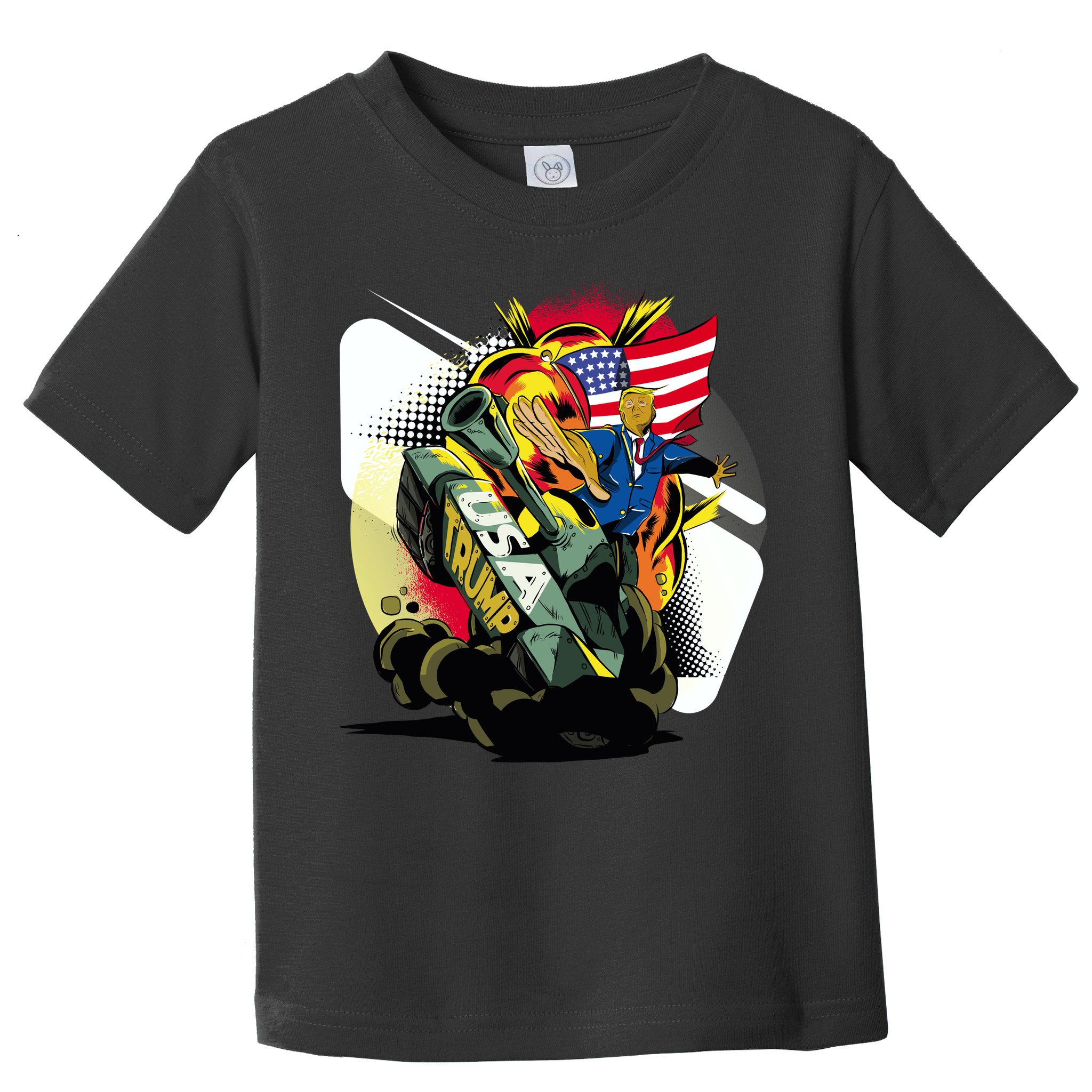 Donald Trump Riding Army Tank Toddler T-Shirt