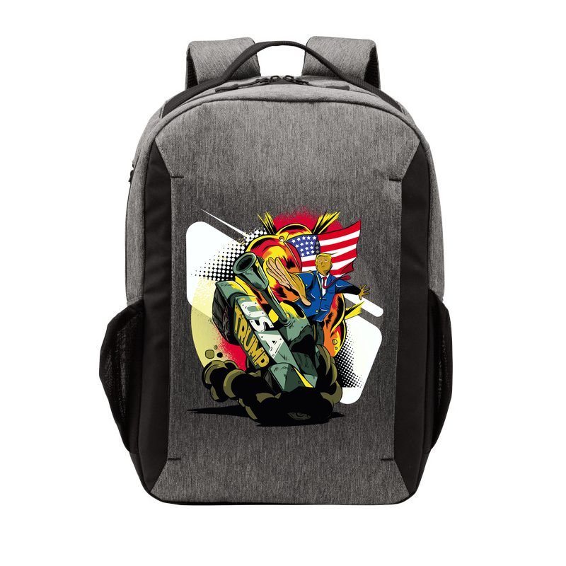 Donald Trump Riding Army Tank Vector Backpack