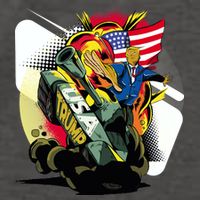Donald Trump Riding Army Tank Vector Backpack