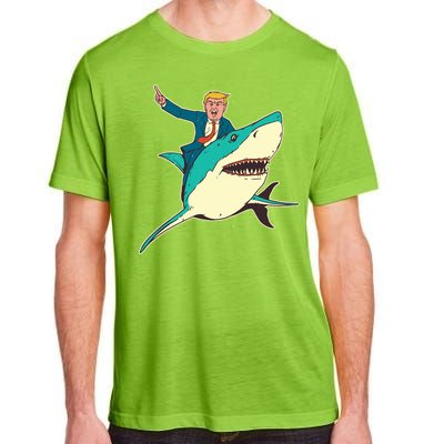 Donald Trump Riding Shark Adult ChromaSoft Performance T-Shirt