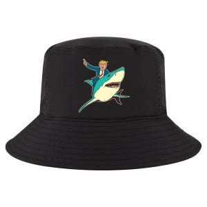 Donald Trump Riding Shark Cool Comfort Performance Bucket Hat