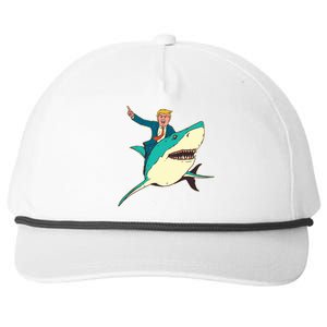 Donald Trump Riding Shark Snapback Five-Panel Rope Hat