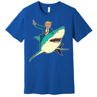 Donald Trump Riding Shark Premium T-Shirt