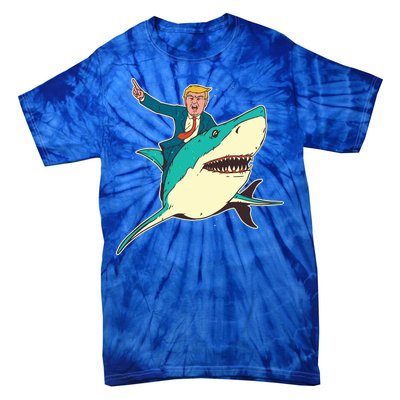 Donald Trump Riding Shark Tie-Dye T-Shirt