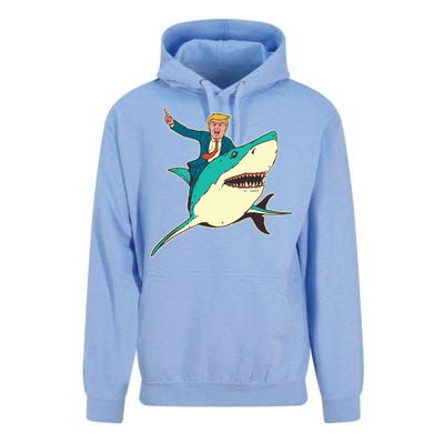 Donald Trump Riding Shark Unisex Surf Hoodie