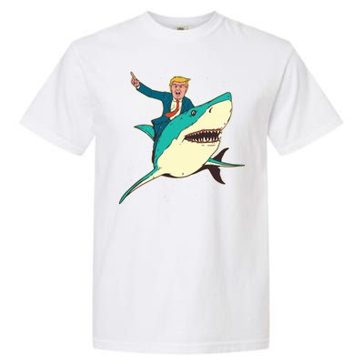 Donald Trump Riding Shark Garment-Dyed Heavyweight T-Shirt