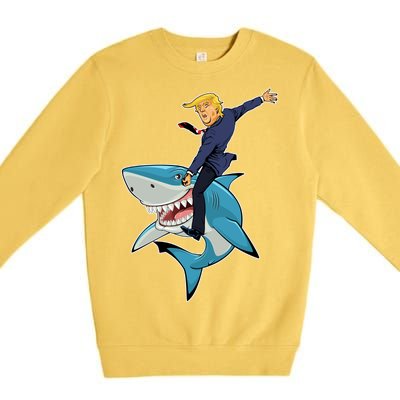 Donald Trump Shark President Premium Crewneck Sweatshirt