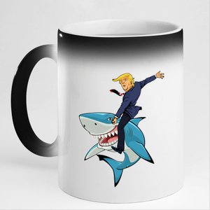 Donald Trump Shark President 11oz Black Color Changing Mug