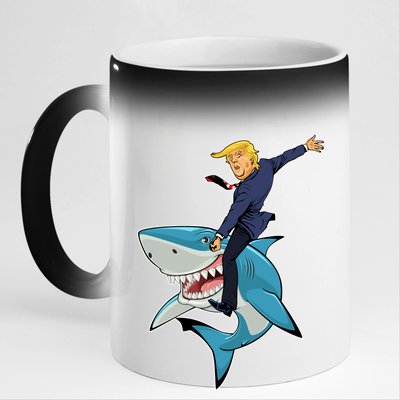 Donald Trump Shark President 11oz Black Color Changing Mug